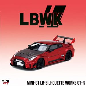 LBWKグッズ 新作 MINI-GT LB-Silhouette WORKS 35 GT-R Lava Red 